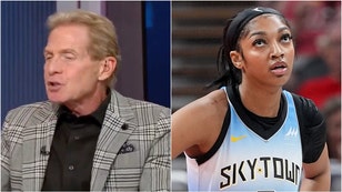 Skip Bayless slammed Angel Reese following her hit on Caitlin Clark. Watch a video of his comments. What did he say? (Credit: Getty Images and Twitter video screenshot/https://x.com/awfulannouncing/status/1802753019756359962)