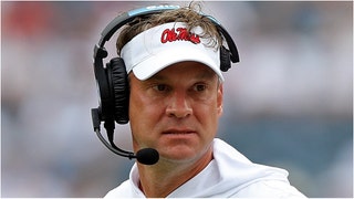 Ole Miss football coach Lane Kiffin savagely trolled Missouri coach Eli Drinkwitz over a cringe recruiting video. Check out his viral tweet. (Credit: Getty Images)