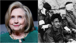 Hillary Clinton sent a gross D-Day tweet comparing the 2024 election to the fight against the Nazis. Check out the responses. (Credit: Getty Images)