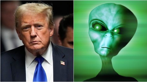 Donald Trump says he's not a huge believer in UFOs. Watch his comments during an interview with Logan Paul. (Credit: Getty Images)