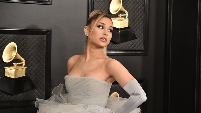 Ariana Grande attends the 62nd Grammy Awards in 2020 at Staples Center Los Angeles, CA. (David Crotty/Patrick McMullan via Getty Images)
