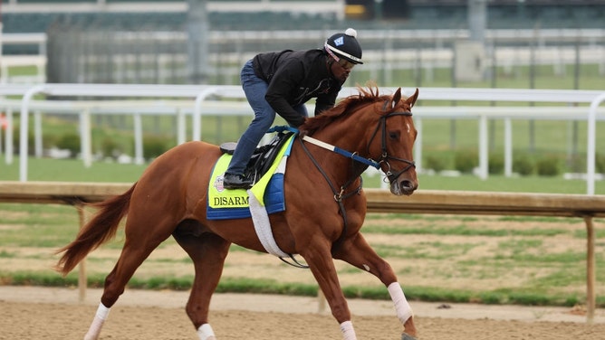 Disarm trains for the 2023 Kentucky Derby at Churchill Downs in Louisville. (Andy Lyons/Getty Images)
