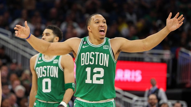 Former Boston Celtics forward Grant Williams is whining about something in a game vs. the Orlando Magic at Amway Center in Florida. (Nathan Ray Seebeck-USA TODAY Sports)