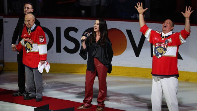Alanis Morissette sang both the Canadian and American national anthems before Game 7 of the Stanley Cup Final; Panthers & Oilers fans battled for supremacy.