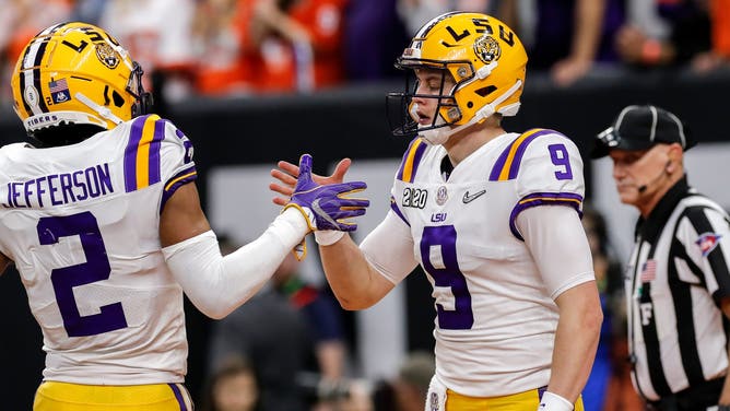 After former LSU players Joe Burrow and Justin Jefferson received massive NFL contracts, the school's football program bragged about it.