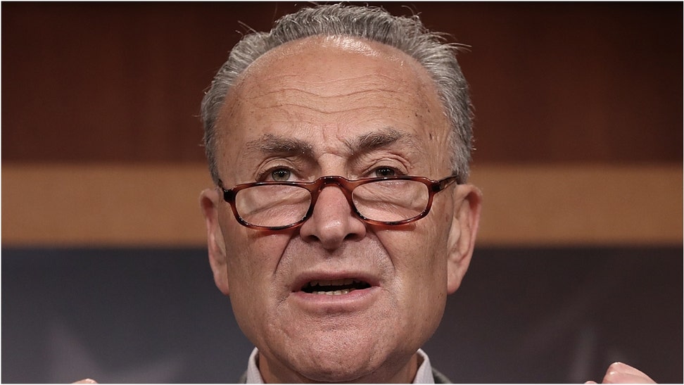 Chuck Schumer is getting roasted in hilarious fashion after deleting what appeared to be a staged grilling photo. See the photo and reactions. (Credit: Getty Images)