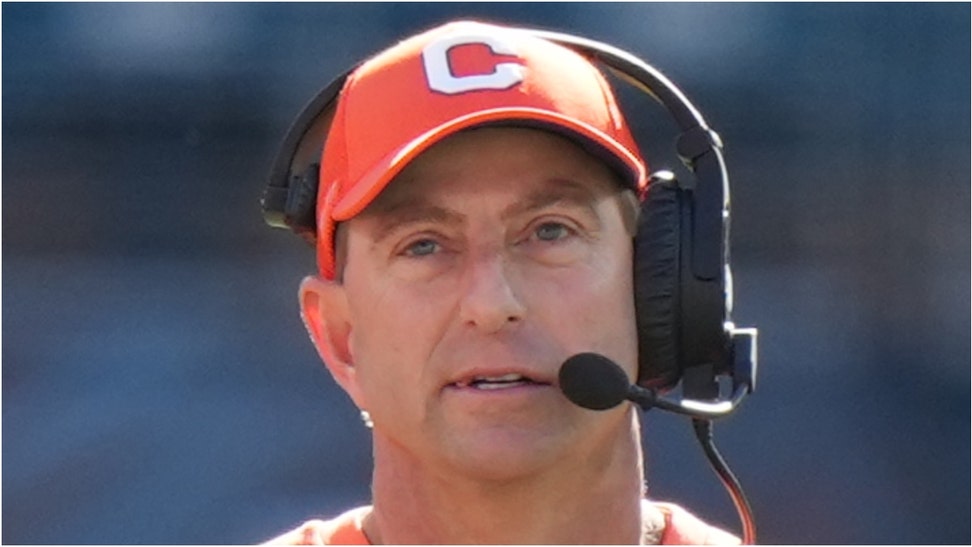 Clemson football coach Dabo Swinney filmed a hilariously awkward video with recruit Brayden Jacobs. Watch the video. (Credit: Getty Images)