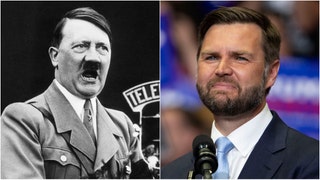 Social media is destroying a man for seemingly implying J.D. Vance likes Nazi memorabilia. Check out the best reactions. (Credit: Getty Images)