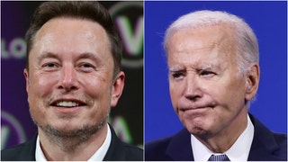 Elon Musk couldn't resist the chance to take a shot at Joe Biden after he exited the race for President. He trolled him with two words on X. (Credit: Getty Images)