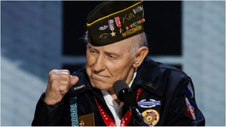 WWII veteran William Pekrul gave an incredible speech at the RNC. Watch a video of his speech. (Credit: Getty Images)
