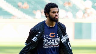 Chicago Bears quarterback Caleb Williams attends a game between the Chicago White Sox and Baltimore Orioles at Guaranteed Rate Field. Mandatory Credit: Kamil Krzaczynski-USA TODAY Sports