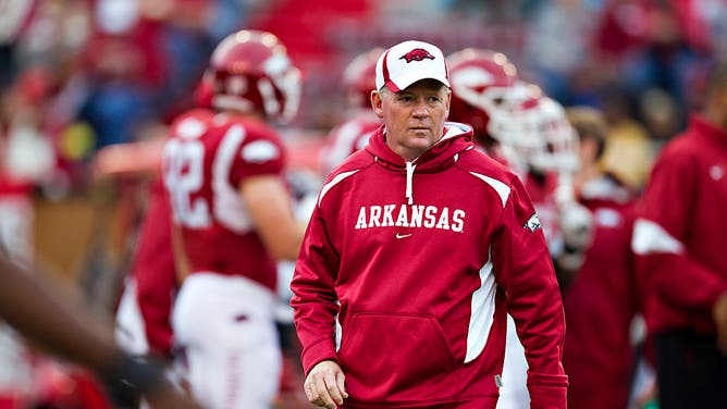 Sam Pittman discussed how big a deal it was to hire Bobby Pettrino as the OC at Arkansas