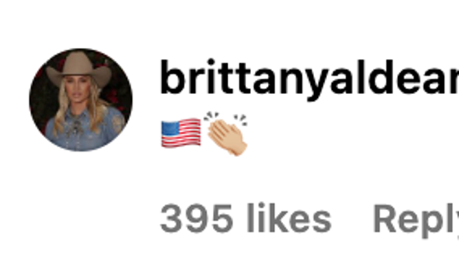 Brittany Aldean praises Brian Kelley teasing "Make America Great Again" song. (Credit: Brian Kelly Instagram)