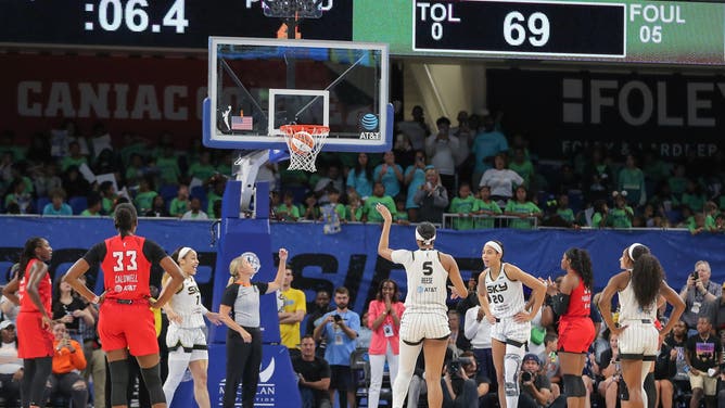 Angel Reese sinks a meaningless free throw in the final seconds of a win over the Atlanta Dream to secure her 14th consecutive double-double. Melissa Tamez/Icon Sportswire via Getty Images