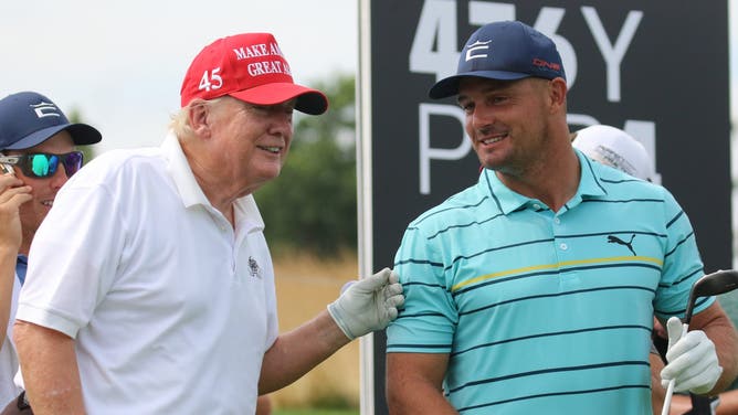 U.S. Open Champion Bryson DeChambeau and former U.S. President Donald Trump teamed up for a round of golf to raise money for Wounded Warriors. 