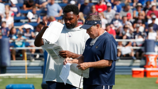 New England Patriots head coach Jerod Mayo told Kay Adams that he and Bill Belichick "haven't had a lot of communication" since Mayo took over.