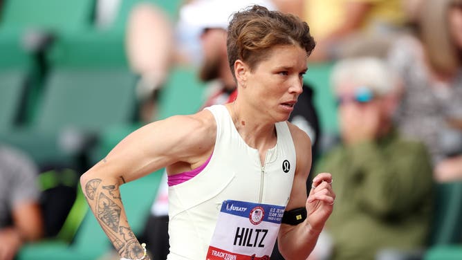 Nikki Hiltz competes during the 2024 U.S. Olympic Team Track & Field Trials in Eugene, Oregon.