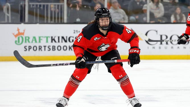 Taze Thompson, who left the Harvard women's hockey team under coach Katey Stone, now plays for Northeastern. 