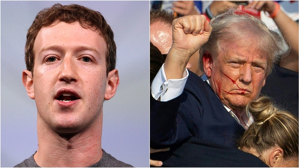 Mark Zuckerberg praised Donald Trump's reaction to being shot. What did he say? Watch Trump's reaction. (Credit: Getty Images)