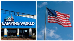 CAMPING WORLD AMERICAN FLAG