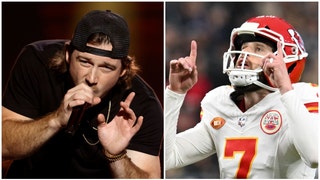 Morgan Wallen walked out to Arrowhead Stadium wearing Harrison Butker's No. 7, and the crowd loved it. 