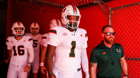 Miami QB Cam Ward put on a show Saturday afternoon against the Florida Gators