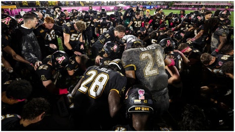 Let's quickly head over to Appalachian State, where one player was caught beating the ever-loving piss out of his teammate with his own helmet.