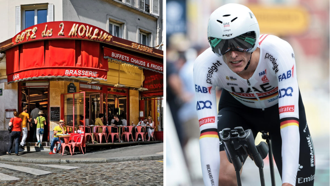 German Cyclist Nils Politt Stops At Famous Paris Café For Mid-Race Bathroom Break