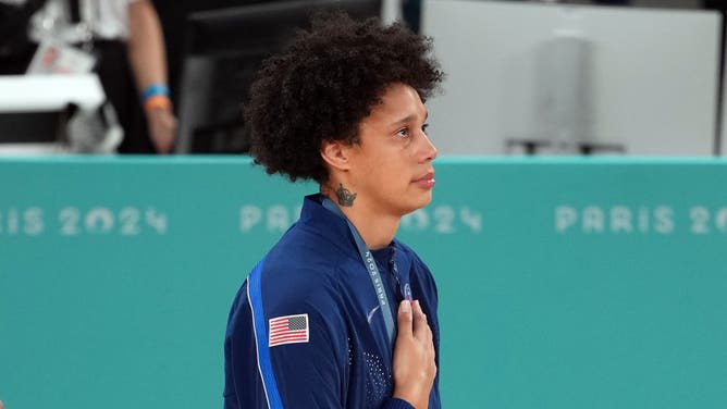 Brittney Griner had tears flowing down her face as the United States National Anthem played after Team USA Women's Basketball won the Olympic gold medal.