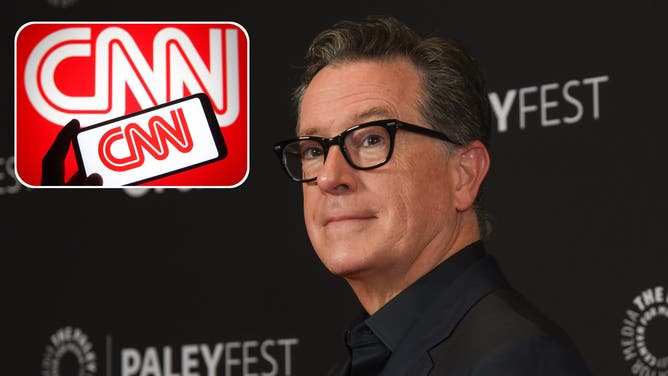 CBS late-night host Stephen Colbert told CNN host Kaitlan Collins that her network is "objective," which drew an audible laugh from the audience.