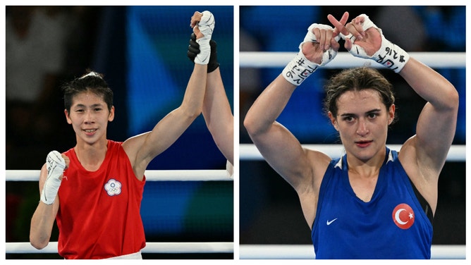 Taiwanese boxer Lin Yu-Ting, who was disqualified from prior events for failing gender tests, advanced to the gold medal match in Olympic women's boxing. Yu-Ting's opponent, Turkey's Esra Yildiz Kahraman, held up her fingers into an 