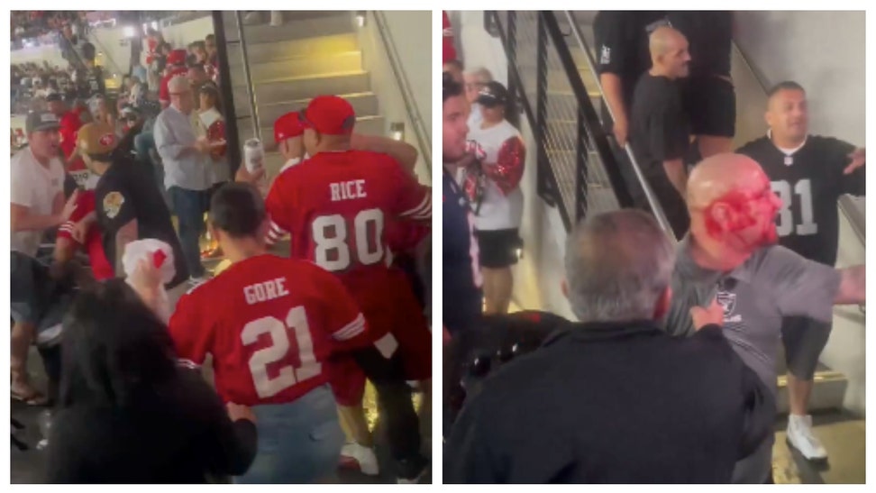 49ers raiders fan bloody brawl