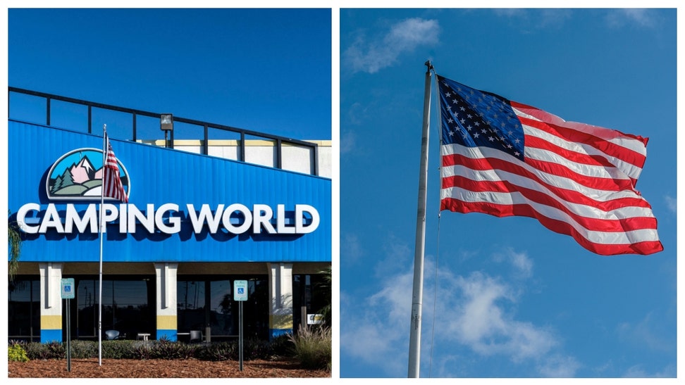 CAMPING WORLD AMERICAN FLAG