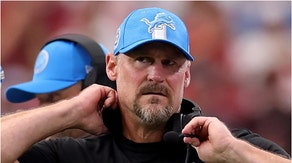 Detroit Lions head coach Dan Campbell gave an awesome speech after the team beat the Arizona Cardinals. Watch a video of his speech. (Credit: Getty Images)