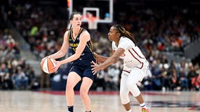 WASHINGTON, DC - SEPTEMBER 19: Caitlin Clark #22 of the Indiana Fever handles the ball in the first quarter against Ariel Atkins #7 of the Washington Mystics at Capital One Arena on September 19, 2024 in Washington, DC. NOTE TO USER: User expressly acknowledges and agrees that, by downloading and or using this photograph, User is consenting to the terms and conditions of the Getty Images License Agreement. (Photo by Greg Fiume/Getty Images)