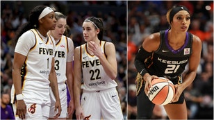 Caitlin Clark's teammate NaLyssa Smith alleged people have threatened and followed her girlfriend DiJonai Carrington. What was said on X? (Credit: Getty Images)