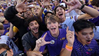 LSU fans have invaded Las Vegas for the season opener against USC 