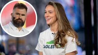 Kylie Kelce Asks Jason Kelce Not To Say The Word ‘Tits’ On Monday Night Football Again