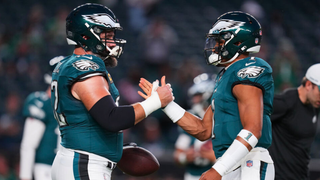 Jason Kelce Interviews Jalen Hurts Ahead Of MNF Game, Forgets He's Supposed To Be Impartial