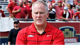 Arkansas AD Hunter Yurachek has delusional request for fans. (Credit: Getty Images)