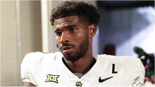 Colorado QB Shedeur Sanders is getting crushed for not shaking the hand of Colorado State QB Brayden Fowler-Nicolosi. Watch the video and check out reactions. (Credit: Getty Images)