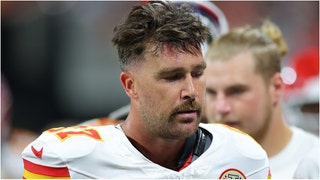 Kansas City Chiefs tight end Travis Kelce was roasted for looking sad during a bad performance against the Falcons. Check out the best reactions. (Credit: Getty Images)