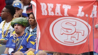 rams fan knocks out 49ers fan fight sofi stadium