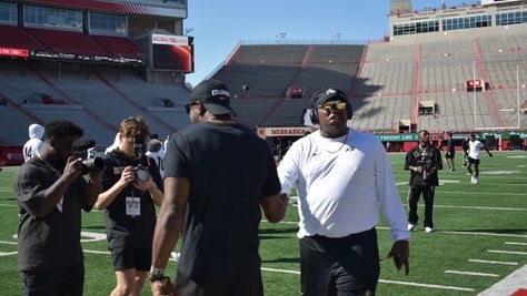 Colorado and Nebraska will battle it out in Lincoln on Saturday night, as HOF WR Terrell Owens watching on. via: Trey Wallace