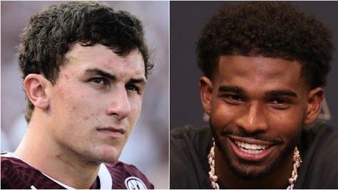 Social media is on fire debating if Colorado Buffaloes QB Shedeur Sanders is more popular than Johnny Manziel was at Texas A&M. Check out the reactions. (Credit: Getty Images)