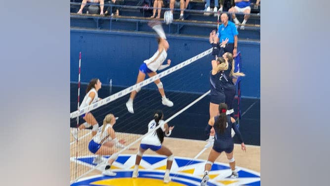 Blaire Fleming's Leaping Ability in Clear Display (Photo Credit: @XxtraEstroGenny on X)