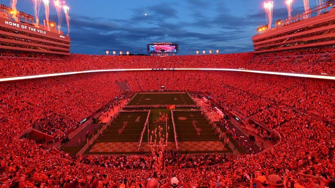 Tennessee fans packed out Neyland Stadium on Saturday night against Kent State Via: Tennessee football