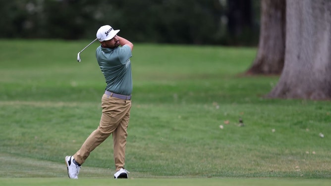 J.J. Spaun in action during the 2023 Procore (formerly known as the "Fortinet") Championship at Silverado Resort and Spa in Napa, California. (Jed Jacobsohn/Getty Images)
