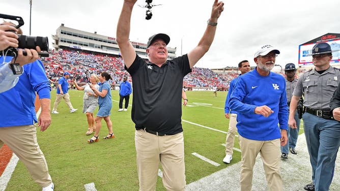 Mark Stoops led his Kentucky Wildcats to a massive win over No. 6 Ole Miss