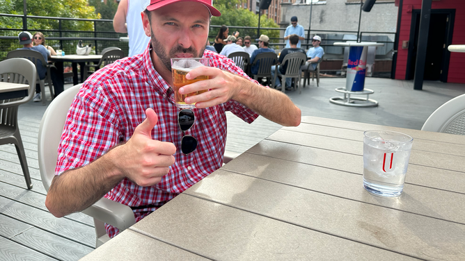 Enjoying an ice cold beer in Madison. (Credit: David Hookstead)